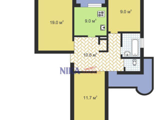 3-комн. кв., 80 м², 3/9 эт.