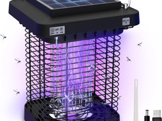 Lampa UV anti insecte cu panel solar si acumulator foto 1