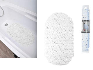 Коврик Для Ванны Овал 36X69Cm Tendance Bubbles Белый, Pvc