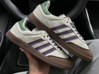 Adidas Samba Off White Core Purple Green Brown Unisex