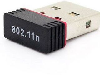 70 Лей - 150M WIFI USB wireless network LAN Adapter Card 802.11n MiniUSB foto 3
