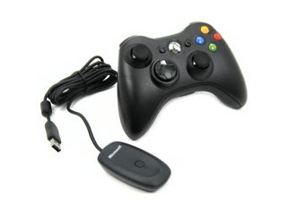 Controller pentru Xbox 360 si PC , wireless, Negru