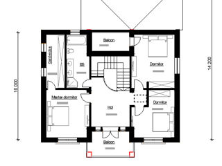 Casă de locuit individuală cu 2 niveluri / P+E / stil clasic / 146m2 / arhitect  / proiecte / 3D foto 9