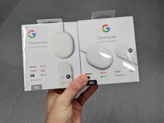 TV приставка Android  Google Chromecast (4K) с Google ТВ Белый Европейская версия