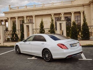 Chirie/прокат Mercedes S Class W222 AMG S65 Long alb/белый cu sofer/с водителем foto 9