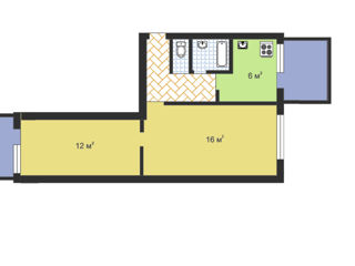 Apartament cu 2 camere, 53 m², Centru, Orhei foto 1