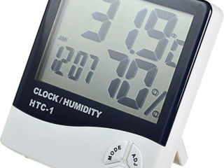 Качественный цифровой гигрометр, термометр, часы-будильник foto 1