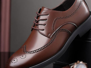 Pantofi oxddi din piele pentru bărbați brogues clasici,