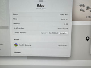 Imac 24inch Chip M3 8/512gb silver foto 2