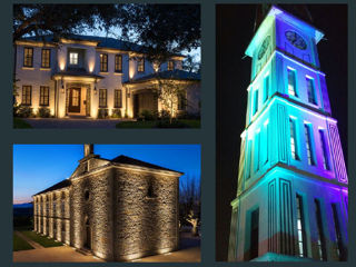 Освещение фасада,  контурная подсветка зданий, архитектурное освещение. foto 4