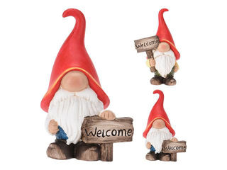 Figurina "Pitic Cu Palarie Mare Welcome" 28Cm