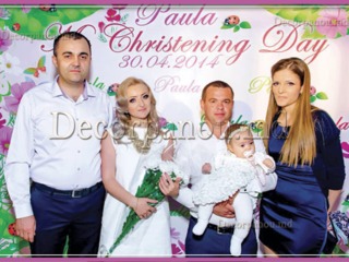 Fotopanou , fotostand , baner ca decor cu baloane pentru nunta , cumetrie , zi de nastere , botez foto 2