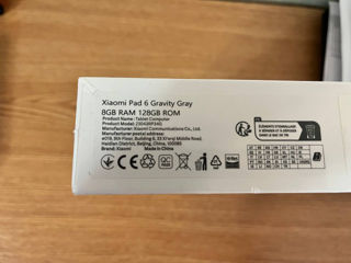 Vând tabletă Xiaomi Pad 6, 8/128GB, Gravity Gray, nou, sigilat foto 2