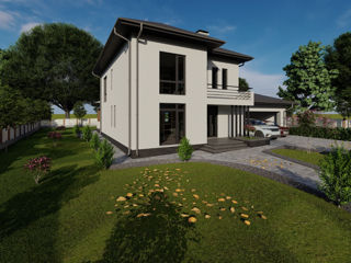 Casă de locuit individuală cu 2 niveluri  / modern / P+E / 234.9m2 / arhitect/ construcții/ renovari foto 3