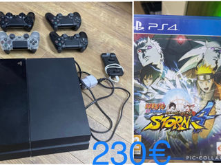 PlayStation 4, игра наруто и 4 пульта для Сони (PlayStation 4 with 4 remotes and a Naruto game) foto 1