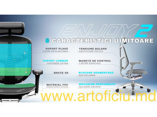 Scaun ergonomic Enjoy Ultra - este proiectat pentru a asigura confortul spatelui dvs.
