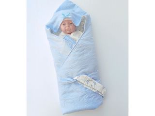 Plic Cu Gluga 80*80 Cm Albastru Cu Ursulet