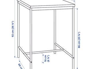 Set masă cu scaune de bar Ikea foto 6