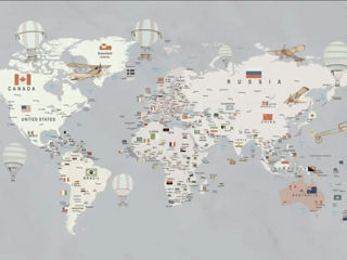 Fototapete personalizate "Harta a lumii" foto 6