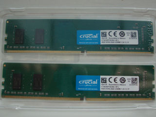 RAM Crucual DDR4 PC 8Gb (2x4Gb), 2666 MHz, CL19, NOU, sigilat 500 lei