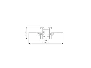 Concealed mounting curtain rods, universal, aluminum, single row mini White foto 2