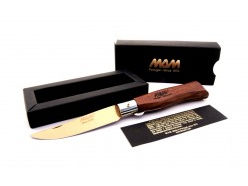 2009 Mam Douro Pocket Knife Bronze Titanium, Bubinga Wood Handle / 2009 Mam Douro Pocket Knife Br...