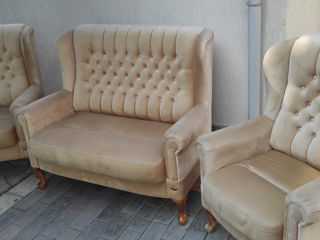 Комплект диван и два кресла, велюр foto 3