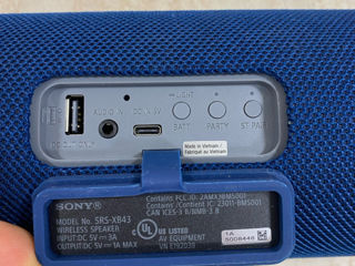 Sony Srs-xb43 Extra Bass Bluetooth Powerful Portable Speaker Blue foto 4