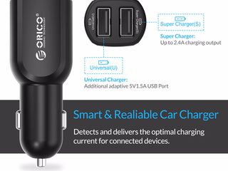 Автомобильные зарядки Orico для Android, iPhone, iPad, incarcatoare auto Android, iPhone, iPad фото 6