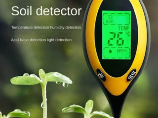 Ph tester pentru pământ, 4 în 1 umeditate, temperatura si intensitatea luminii foto 7
