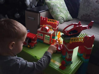 Lego duplo пожарная станция+пожарный вертолет в подарок foto 2