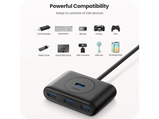 Ugreen USB 3.2 Gen 1 HUB 4x USB, Cablu 1m negru (CR113 20291) (au ramas 2 buc.) foto 18