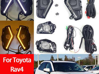 Proiectoare LED bicolor cu cabluri și întrerupător pentru Toyota RAV4 2019-2024 foto 1