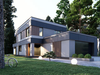 Proiect casa cu acoperis plat 210m / arhitect / proiectant / proiect de casa / machete arhitecturale