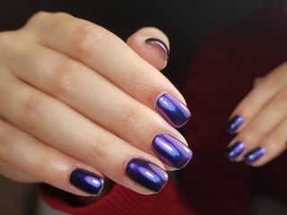 Alungirea unghilor +shellac  /наращивание ногтей : коррекция ;лак-гель    чеканы foto 2