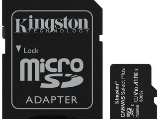 Card De Memorie Flash Kingston Sdcs2/128Gb, Microsd Class10 Uhs-I + Sd Adapter, Canvas Select Plus foto 1