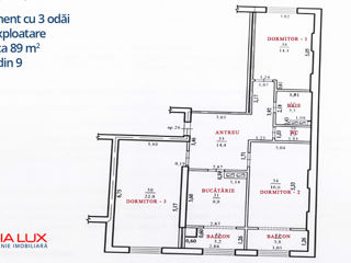 Apartament cu 3 camere, 89 m², Centru, Chișinău