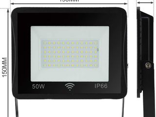 Фонарик прожектор 50w Security Lights with Motion Sensor5000Lumen LED Radar Floodlight, IP66 foto 7
