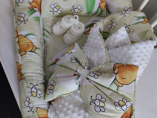 Promotia! Cuib Baby-nest pentru nounascuti + pic-cuvertura la super pret 899 lei! Papuci in cadou!