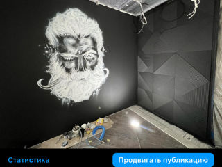 Художник /Pictor /Mural art/desen pe perete /рисунки на стенах/роспись стен /лучше чем фото обои foto 5