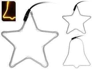 Figurina Cu Lumina "Stea, Clopot" 60 Smdled, 36X30Сm, Culoare Alb-Cald