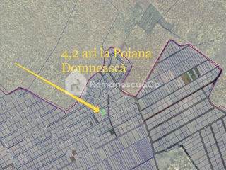 Vânzare teren pentru construcții în Poiana Domnească, lângă pădure, 4,2 ari.