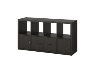 Etajera IKEA Kallax black-brown 77147 cm (4 organizatoare) фото 2