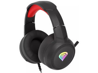Genesis Headset Neon 200, Stereo, Microphone, RGB Backlight, Black-Red foto 2