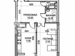 Apartament cu 1 cameră, 47 m², Ciocana, Chișinău foto 2