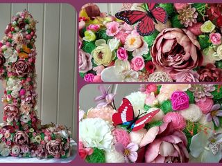 Оригинальные букеты и композиции из искусственных цветов,букет невесты,букеты из конфет foto 1