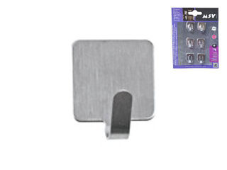 Крючки Самоклеющиеся Msv 6Шт Квадрат 2X2Cm, Нерж Сталь