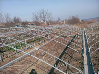 Sere pentru gradina Теплицы Constructie metal zincat Sera bloc angar depozit agricol foto 5