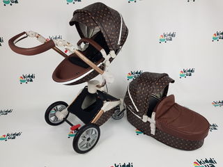 Новая детская коляска Hot Mom 2в1 Луи Витон 360 градусов аналог mima xar foto 1