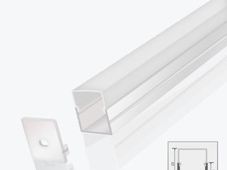 Подсветка для вашей мебели, профиль алюминиевый черный, panlight, 2-х,3-х метровый в ассортименте foto 12